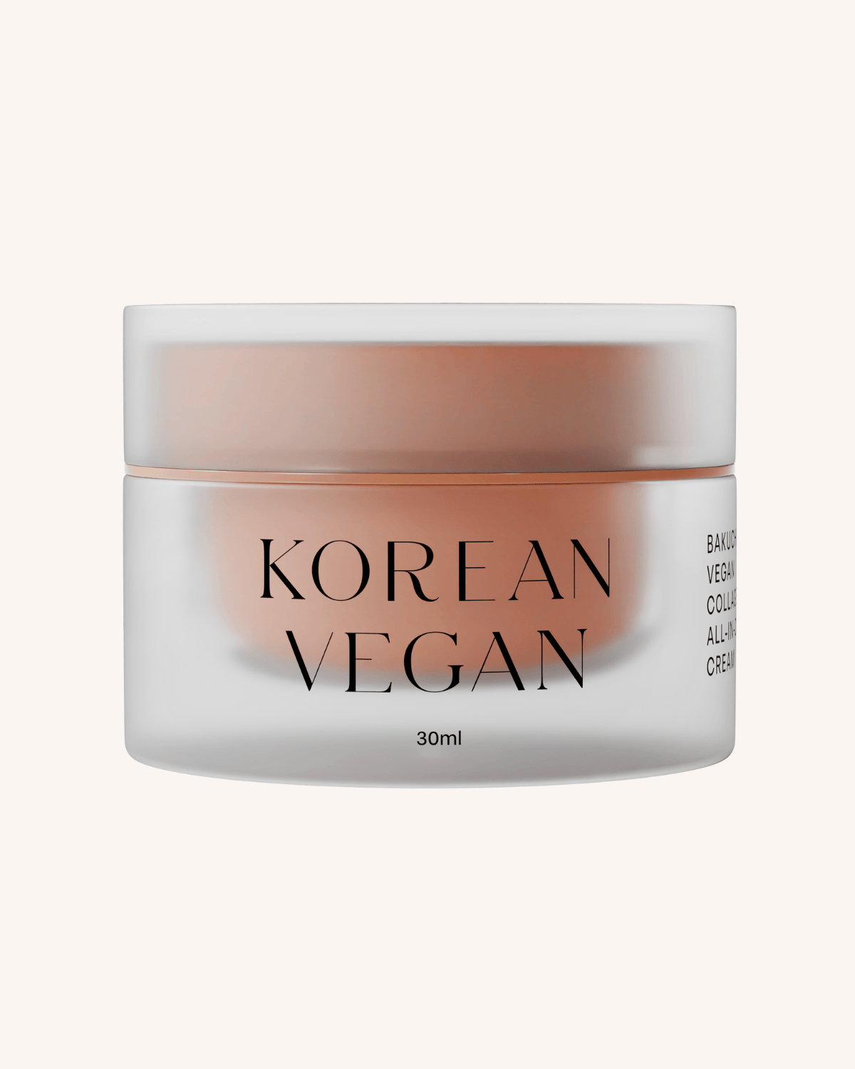 Jar of Korean Vegan Beauty All-In-One Cream on a white background.